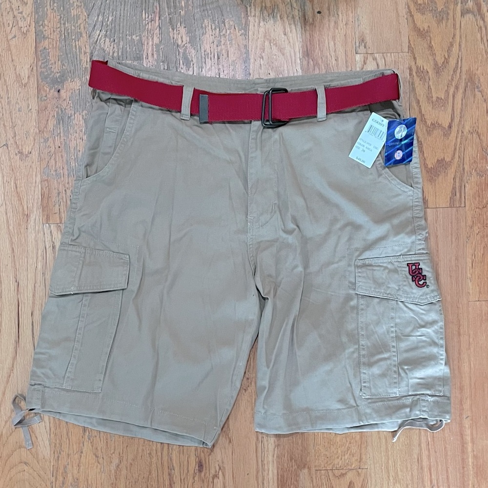 Men’s Khaki Cargo Utility Shorts 36 USC Gamecocks